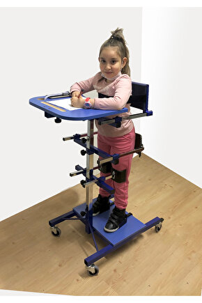 Ortopedi Ayakta Durma Masası ( GÖVDE DESTEKLİ) SMALL : 80-130 CM) Multi Ayarlanabilir