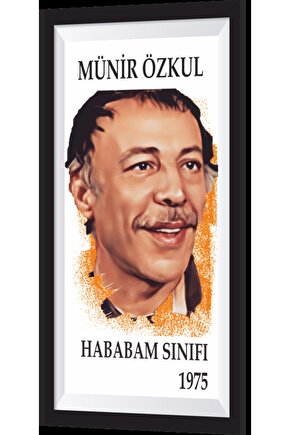 Münir Özkul Hababam Sınıfı Yeşilçam Çerçeve Görünümlü Retro Ahşap Poster