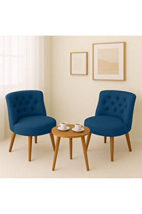 İkili Berjer Koltuk Mavi - Çay Seti Koltuk Takımı