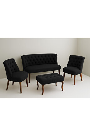 Kutay Çay Seti Koltuk Takımı - Siyah