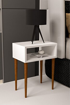 Katre Baş Ucu Komodin - Beyaz