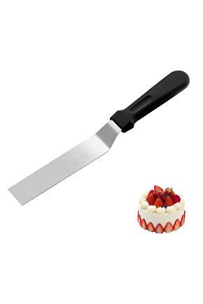 Narkalıp Eğik Pasta Sıvama Spatulası Boy 20cm Küt Uçlu