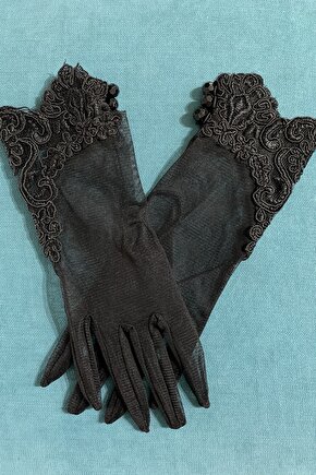 Siyah Gelin Eldiveni – Gelin Aksesuarı – Gelin Aksesuarı – Gelin Aksesuarı