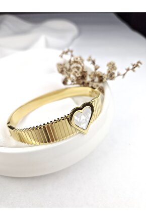 Beyaz Kalpli Gold Kelepçe