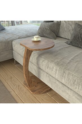 Tekerlekli C Yan Sehpa | Koltuk ve Yatak Yanı Laptop Masası | Taşınabilir Pratik Servis Sehpa Modeli