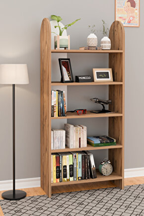 Dekoratif 5 Raflı Kitaplık Modern Kitaplık Kütüphane Organizer