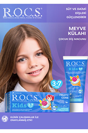 Rocs Kids 3-7 Yaş Meyve Külahı Diş Macunu 35 ml