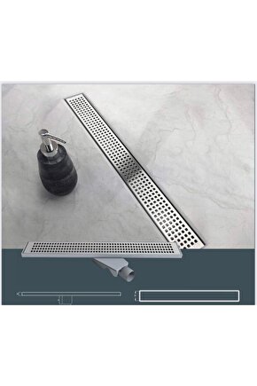 Aquazone Aquazone 40 Cm Tek Parça Plastik Gövdeli Paslanmaz Izgaralı Döner Sifonlu Duş Kanalı