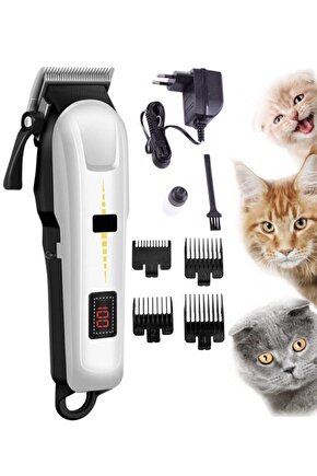 60186008 Ultra Güçlü Pet Series Şarjlı Kablosuz Tıraş Makinesi - Kedi & Köpek Tüy Kesme, Sessiz