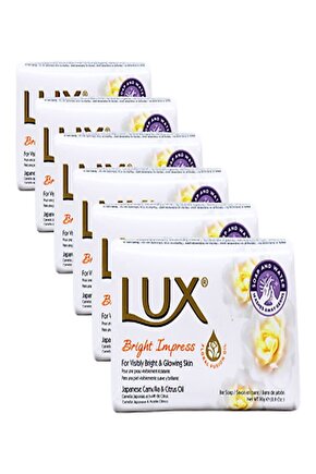 6 Adet Lüx Sabun Beyaz 80 Gr. Bright Impress