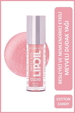 Sweet Kiss Lip Oil Gloss No:01 Dudak Parlatıcı Yağ Gül, Badem & Jojoba Yağlı 4,7 ml