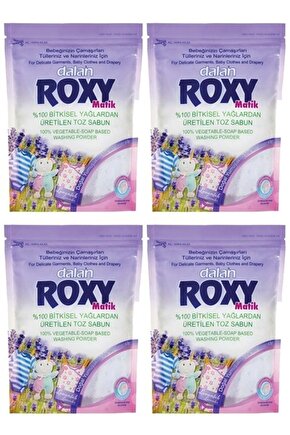 Roxy Bio Clean Matik Sabun Tozu 800gr Lavanta Bahçesi (4 LÜ SET) (104 YIKAMA)
