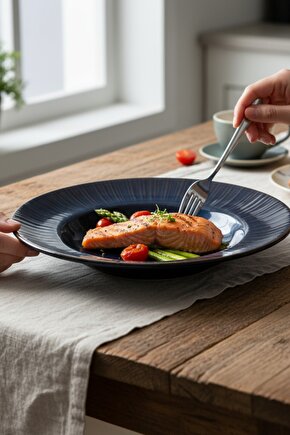 Zenith Mystic 28cm Porselen Makarna Tabağı ve Salata Tabağı