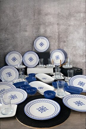 Alaçatı 46 Parça 12 Kişilik Kahvaltı Takımı