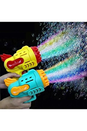 Lrs Store Işıklı Pilli Köpük Baloncuk Makinesi Tabancası Şık Tasarım Bol Köpük Süper Bubble Gun, Çok