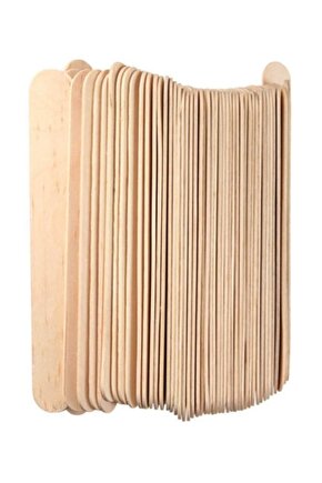 15cmx18mm Ahşap Dil Basma Çubuğu (ABESLANG) DOĞAL RENK 50`li Paket