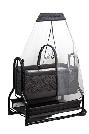 Lüx Bebek Beşiği Nenni Silinebilir Portatif Sallanır Sepet Beşik Hamak Beşik