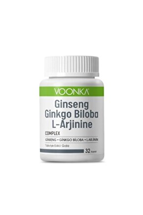 Ginseng Ginkgo Biloba L-Arginine 30 Kapsül