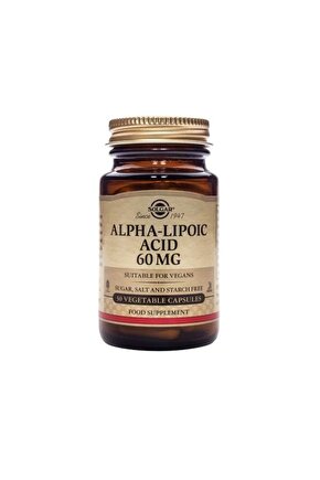 Alpha Lipoic Acid 60mg Vegi Kapsül 30lu