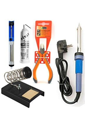 60W Havya + Lehim + Havya Standı + Lehim Pompası + Mini Yankeski