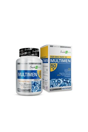Multimen®50+ Erkeklere Özel Multivitamin Enerji ve Bağışıklık Desteği 50 Bitkisel Kapsül