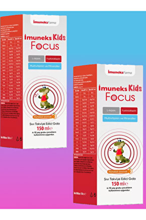 İmuneks Kids Focus 150 ml X2