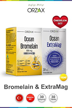 Bromelain 30 Kapsül & ExtraMag 30 Tablet