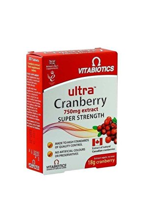 Biotics Ultra Cranberry 750 Mg 30 Tablet