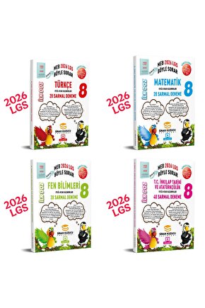 2026 LGS türkçe-matematik-fen-inkilap ilk doz denemeleri 4lü settir