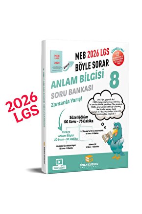 Sinan Kuzucu 2026 Lgs 8. Sınıf Anlam Bilgisi Soru Bankası