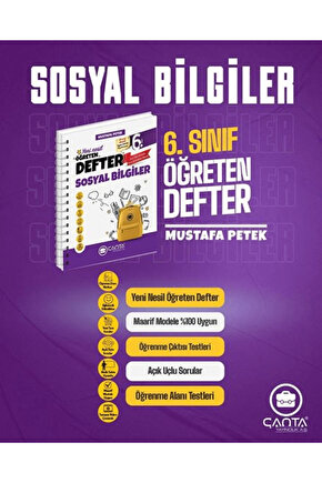 6. Sınıf Sosyal Bilgiler Okula Yardımcı Öğreten Defter 2025-2026  Çanta Yayınları  9786256137073