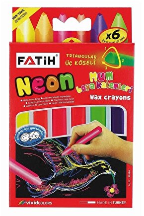 Neon Wax Crayon 6 Renk Jumbo Boya