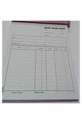 Sevk İrsaliyesi No:3 Otokopili 2 Nüsha 6 lı Paket