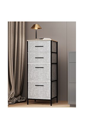 Çok Amaçlı Dolap 4 Çekmeceli Komodin Sehpa