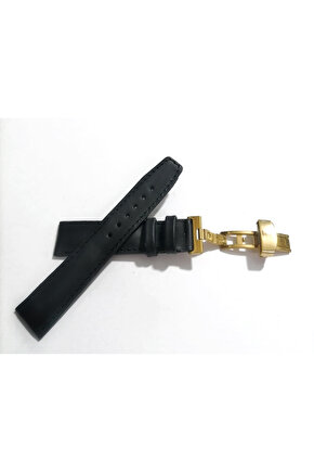 Her Saate Uygun Kelebek Toka 20 mm Hakiki Deri (248) SARI TOKA SİYAH