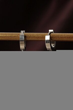 316L Çelik Gümüş Renk Yonca Küpe