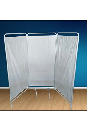 3 Katlı Paravan Metal Paravan Katlanabilir Muayene Masası Paravanı Revir Paravanı