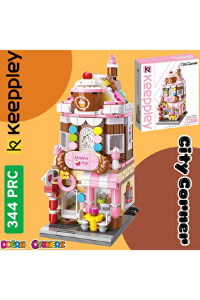 Mikro Blok Pasta Dükkanı 344 Parça - Lego Setleri - Keeppley Mini Lego - Dükkan Lego - Keeppley Lego