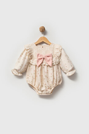 Kız Bebek Romper Kız Çocuk Romper Doğum Günü Parti Düğün Elbise Fiyonk Uzun Kol Romper