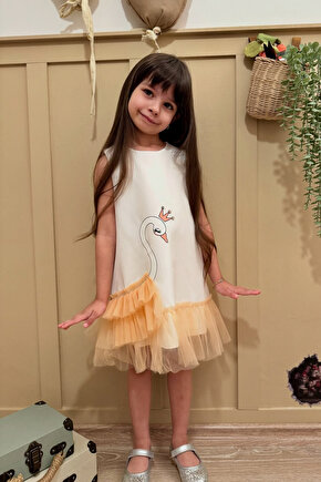 Kız Bebek Kız Çocuk Doğum Günü Parti Düğün Elbise Kolsuz Fırfırlı Tüllü Tütülü Tütü Astarlı