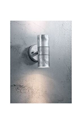 14 Watt BEYAZ IŞIK Eskitme Gri Çift Taraflı Plastik Kasa İç ve Dış Mekan Aplik, Bahçe Duvar Armatürü