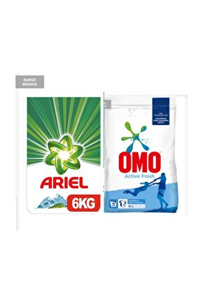 Toz Çamaşır Deterjanı Dag Esintisi 6 Kg + Omo Matik  Active Fresh 6 Kg