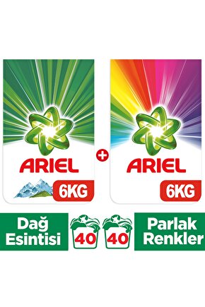 Matik Toz Deterjan Dağ Esintisi 6 kg + Parlak Renkler 6 kg