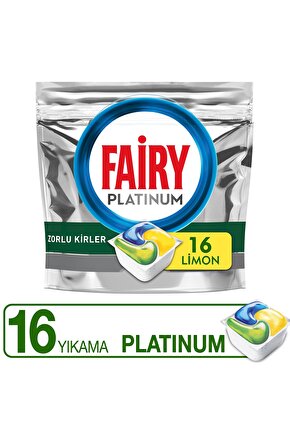 Platinum Limon Kokulu Bulaşık Makinesi Deterjanı 16 Tablet