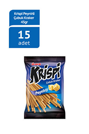 15 Adet Krispi Peynirli Çubuk Kraker 54 gr