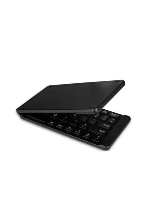 Samsung Galaxy Tab S6 Lite Sm-p613 Uyumlu Bluetooth Mini Katlanır Kablosuz Klavye + Dokunmatik Kalem