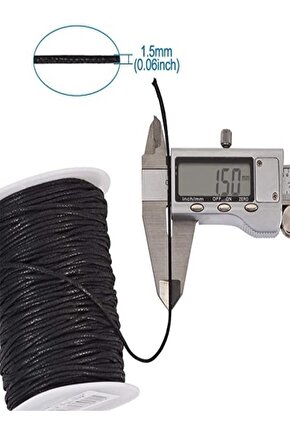 Mumlu Ip Bileklik-kolye Ipi Siyah 1.5 Mm 1000 Metre