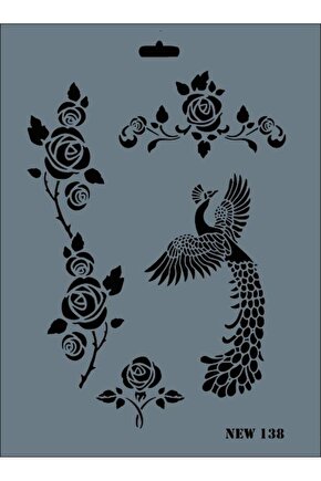 New Seri N-138 Stencil 35x25 Cm