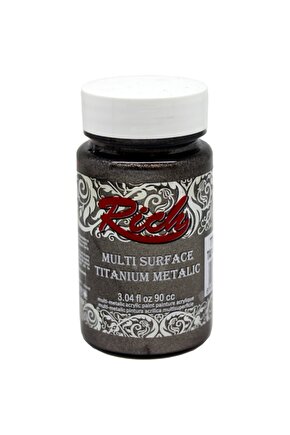 Multi Surface Titanium Metallic-metalik Akrilik Boya 90cc Taş Gri Stone Gray 2542