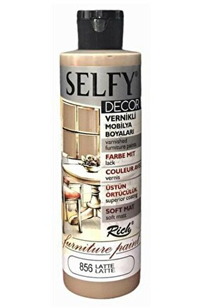 Selfy Decor Vernikli Akrilik Mobilya Boyası Latte 240 Cc